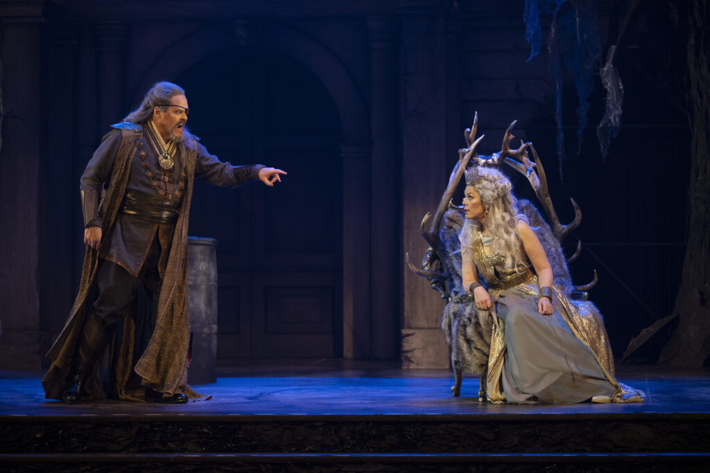Mark Delavan as Wotan with Allyson McHardy as Fricka